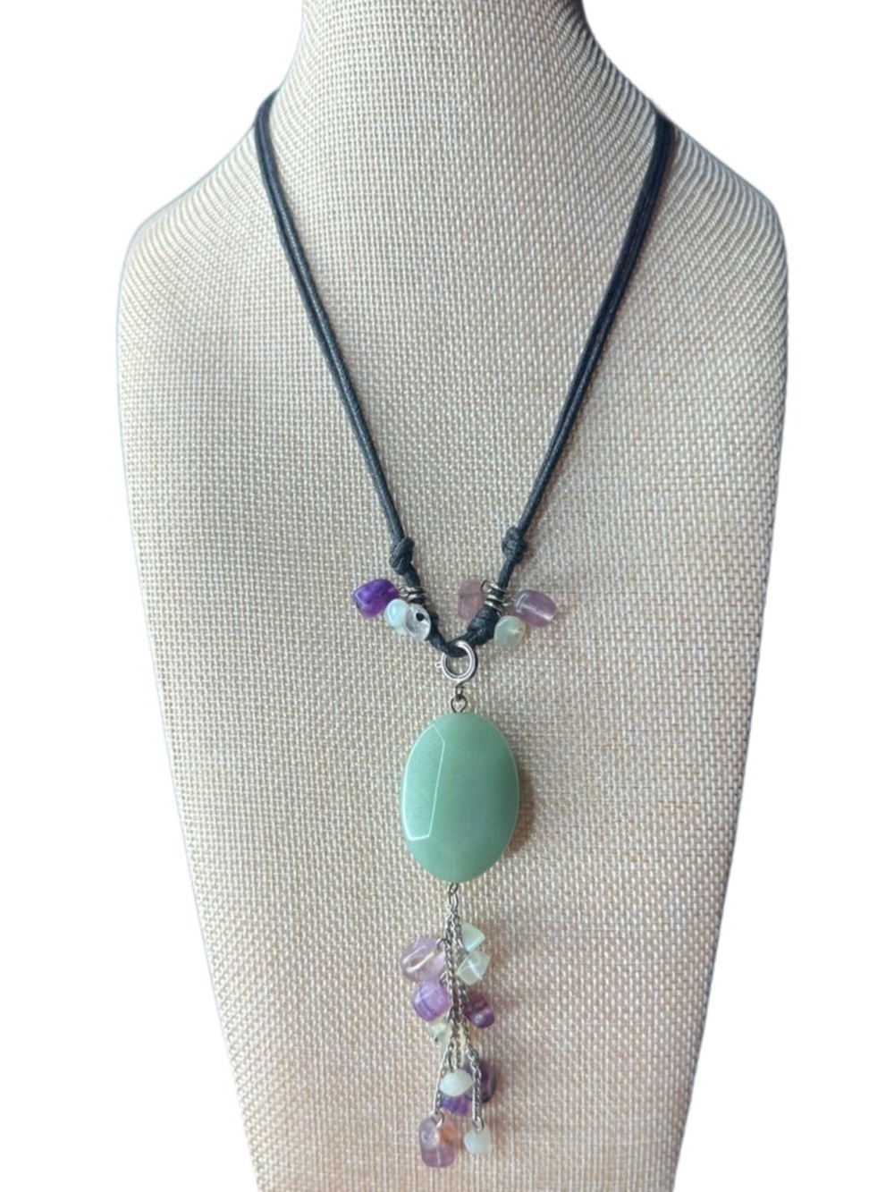 Park Lane Mandalay Necklace Adventurine Quartz and Amethyst